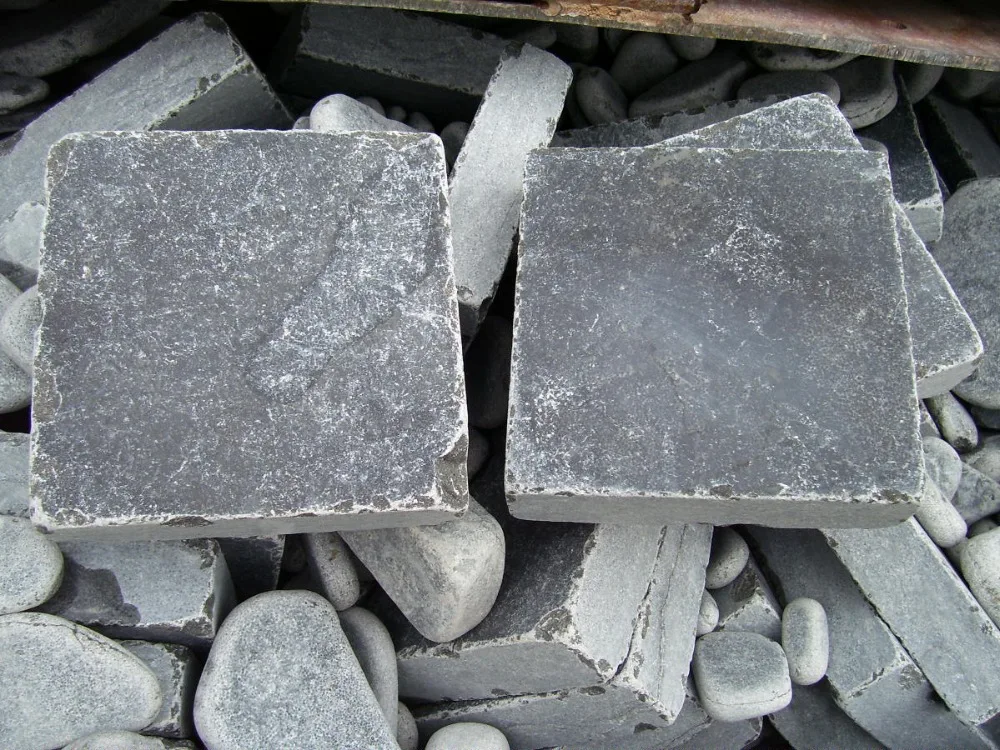 Exterior Patio Natural Basalto Negro M2 Precio 10x10 Adoquines De Piedra