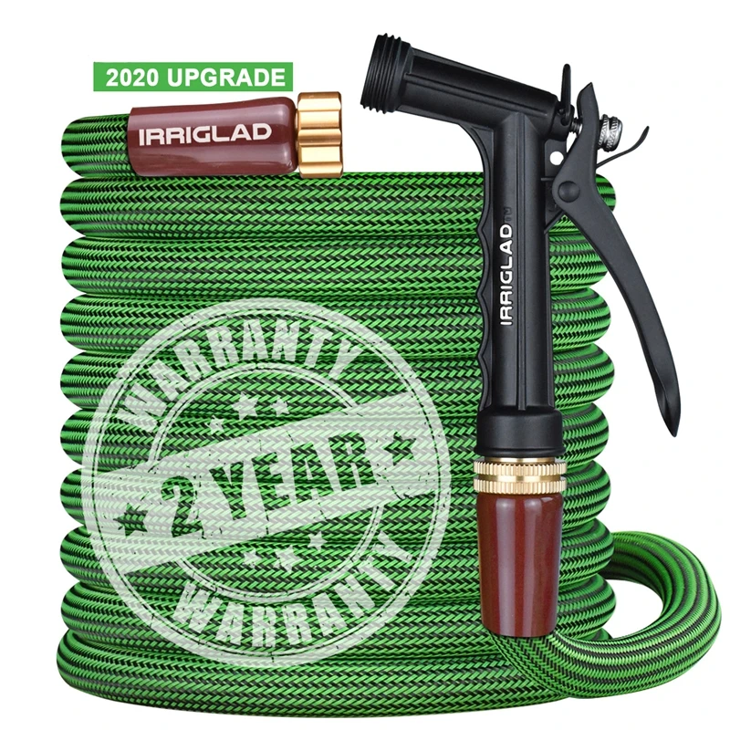 High Pressure Expandable Metal Hose Nozzle Hose Water Gun Sprayer Garden Hose With Adjustable Nozzle
