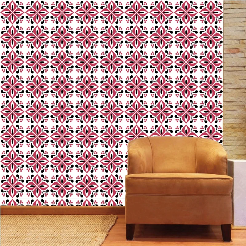 Removable Ceramic Decal Wall Tile Sticker Home Decoration Square PVC Floor Sticker Eco-friendly Vinyl Waterproof Peel And Stick