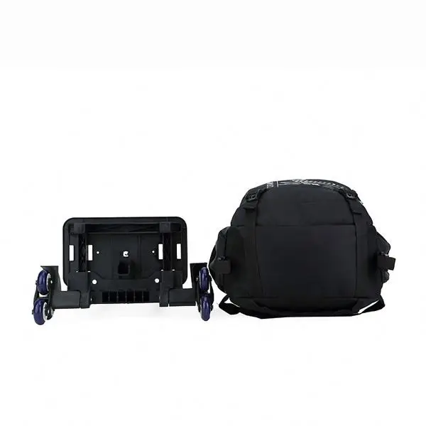 Triple Wheel Stair Climber Removable Trolley School Backpack