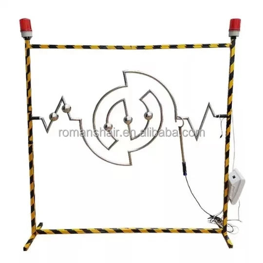 Amusement park custom carnival giant kids game stalls steady hand challenge shock reaction maze buzz wire game for adult