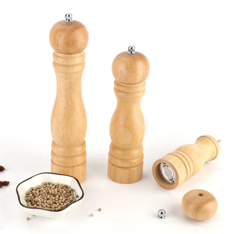 Hot selling Wood high quality factory price handmade  pepper grinder salt spice grinder used for kitchen