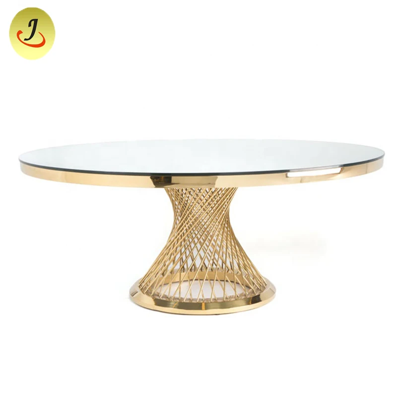 wholesale price modern stainless steel metal dining table