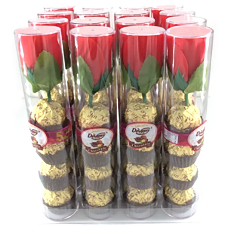 4 шт Молоко арахиса мяч темно сладости Шоколадные конфеты с Валентин розы