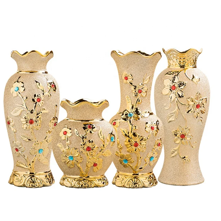 Wholesale large antique floor flower vase classic home decoration cylinder ceramic vases