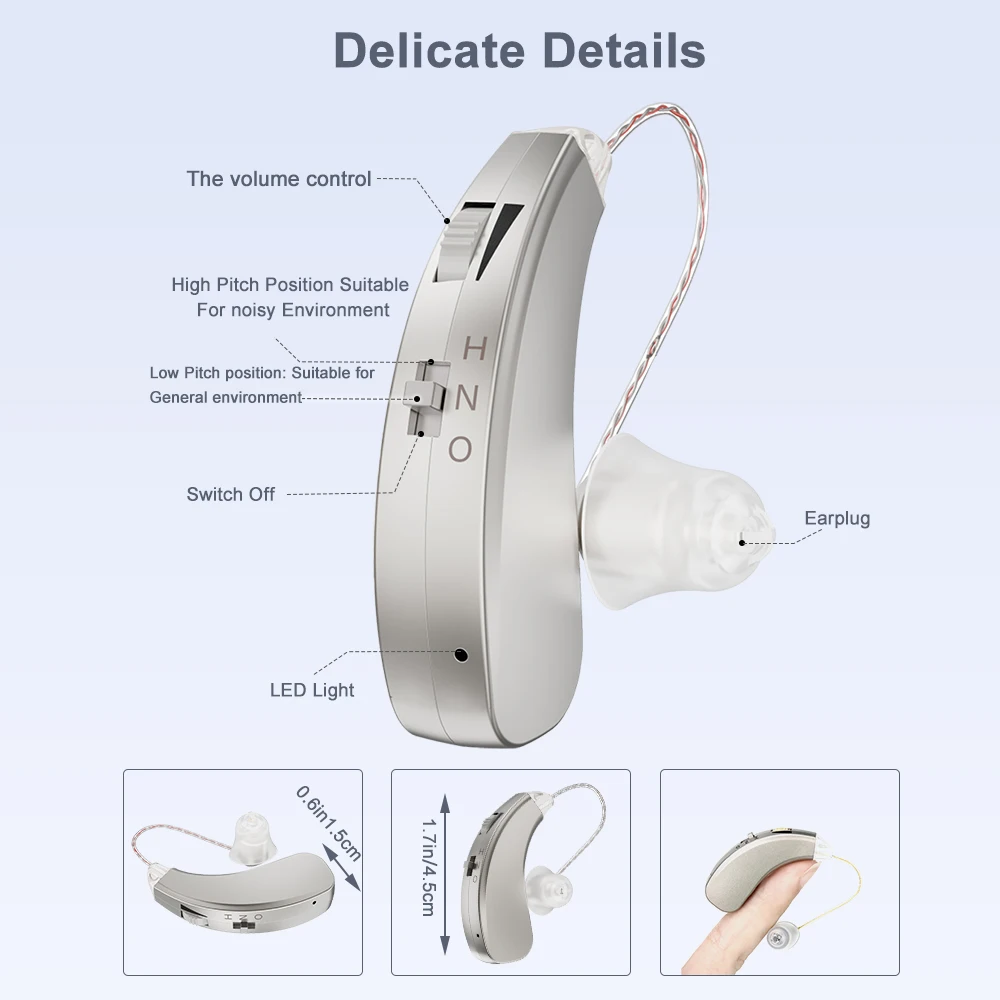 ST01 Analogue Pocket Hearing Aids Rechargeable BTE RIC Healthcare Supply Medical Sound Amplifier Cheap Price