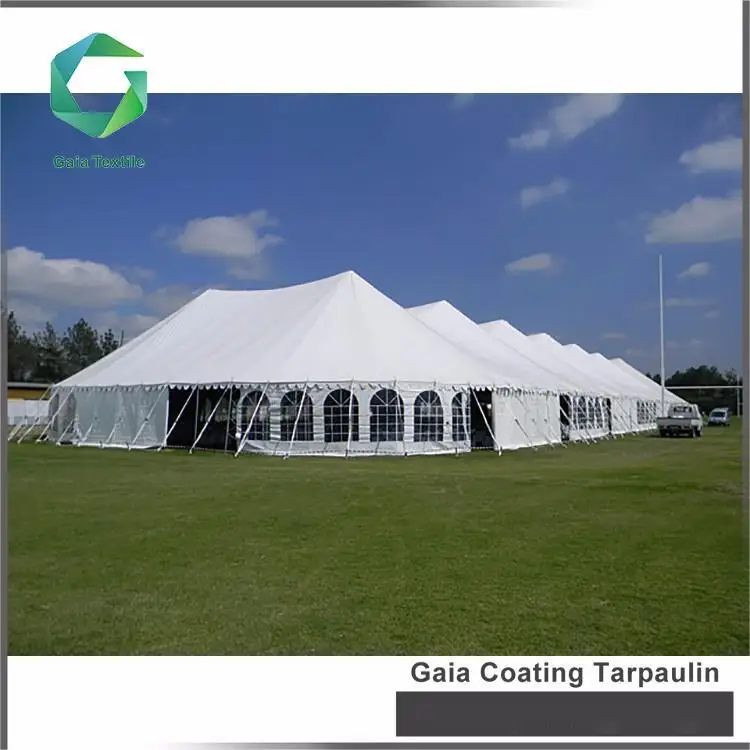 pvc tent fabric, pvc coated tarpaulin white color, outdoor tent event/wedding tent fabric
