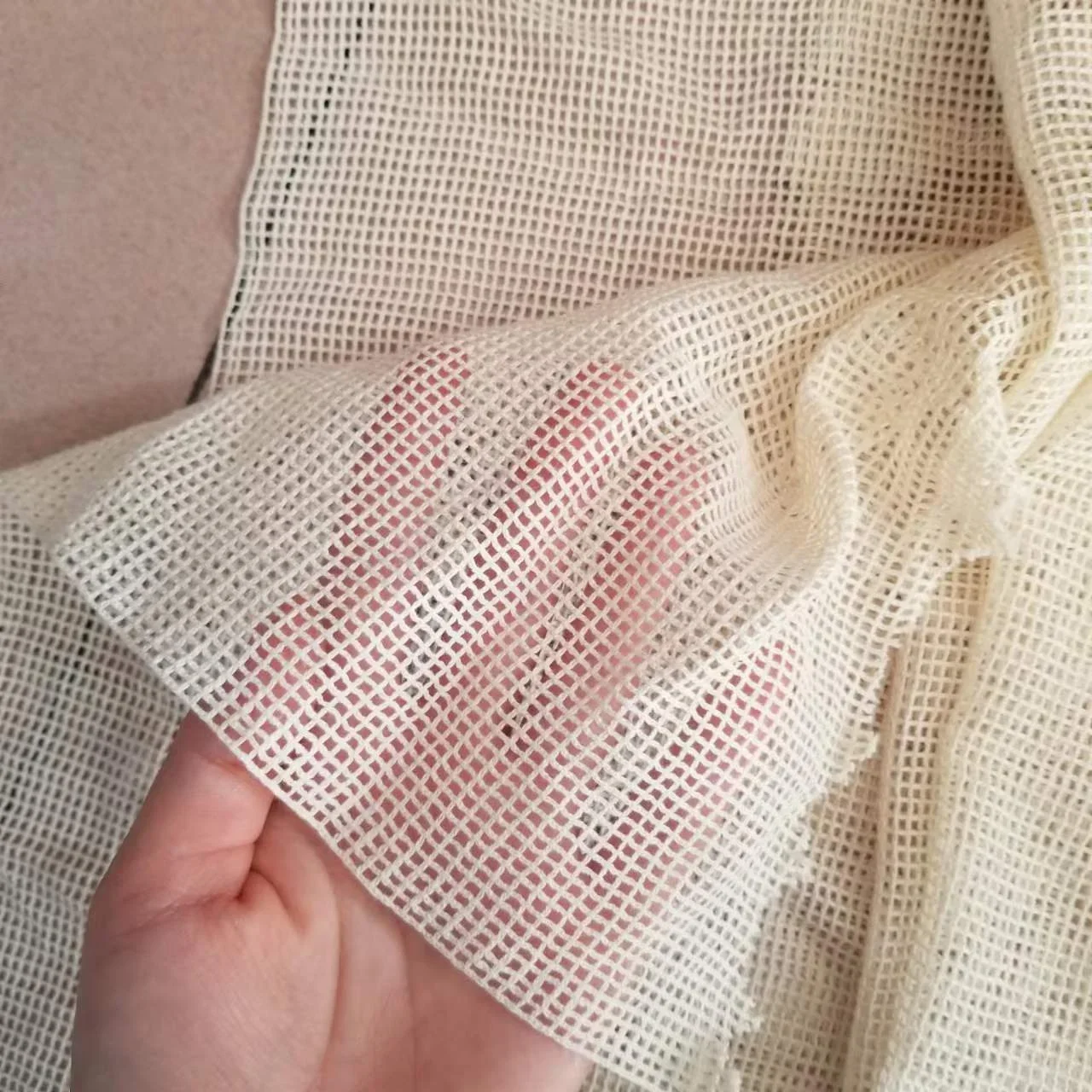 Wholesale breathable cotton mesh fabric 100% cotton warp knitted mesh fabric