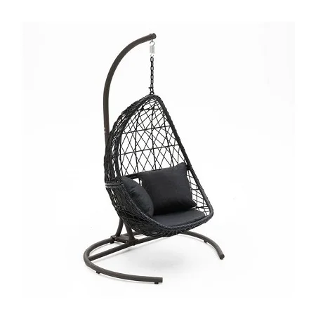 Premium Quality White And Black Powder Coated Outdoor Iron Swing For Home Decorative