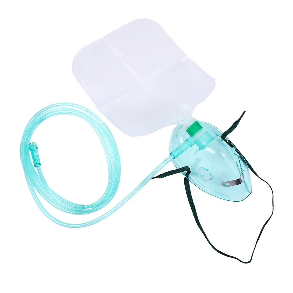 Comfortable oxygen mask with flexible reservoir bag designed for effective oxygen delivery in hospitals