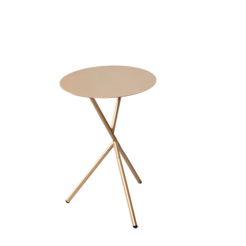 
Nordic modern contracted sofa aureate iron art head of a bed round side table metal end table black bedroom 