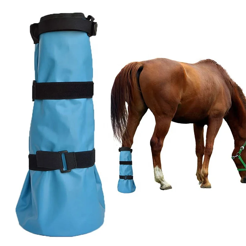 Custom Horse Bell Boots For Horse Soaker Bag Equine Soaking Boot Hooves Care Treatment Bucket Soaker Sack With Eva Pad