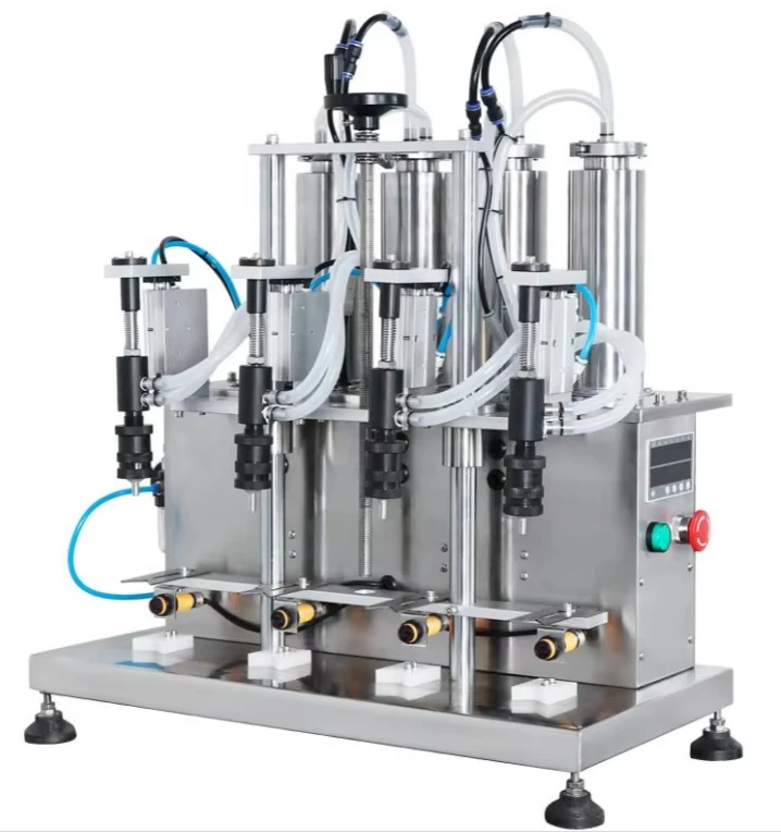 4-головная автоматическая машина для наполнения косметических небольших жидких эфирных масел пневматическая вакуумная парфюмерии