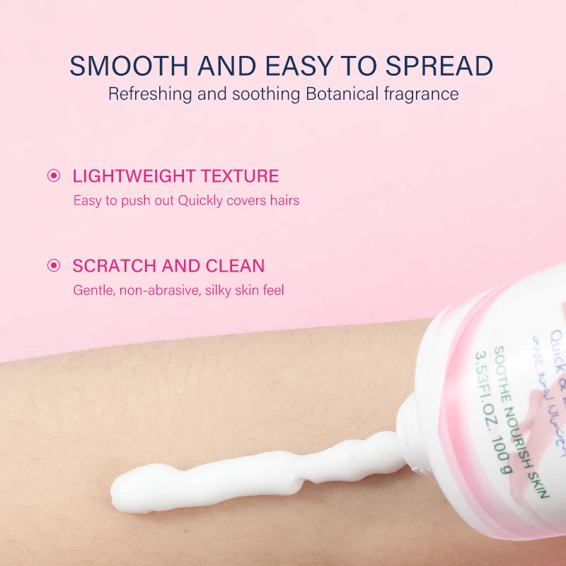 Own Brand Natural Aloe Hair Removal Cream For Facial Body Arm Leg Abdomen For Women And Men Nourishing Gentle Hair Remover Cream