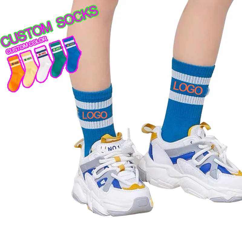 
YY-280 Kids Custom Socks Kids Designer Inspired Socks Custom Boy Tube Socks 8-12 