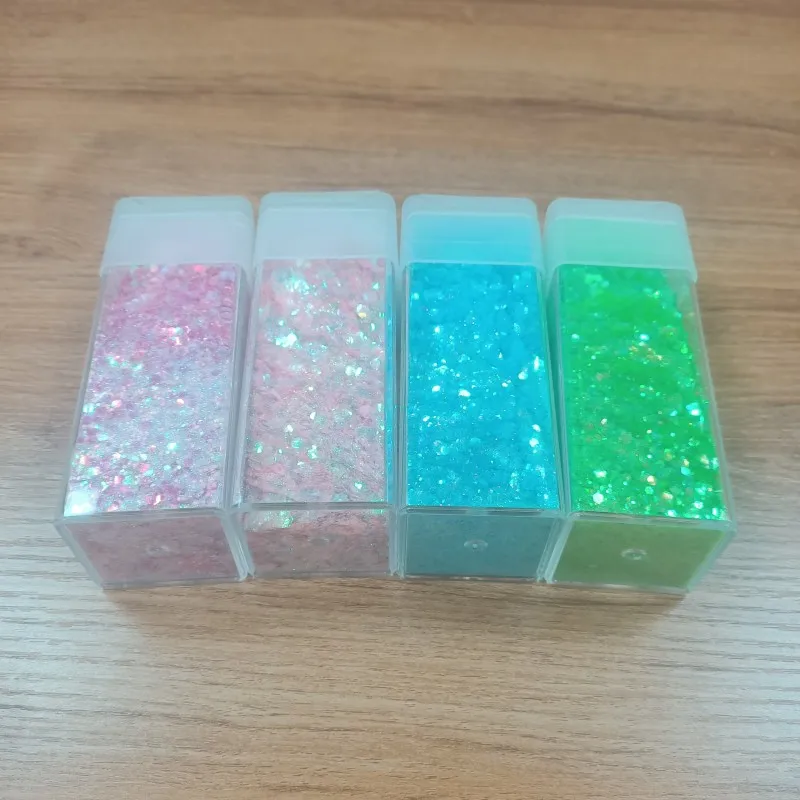 wholesale hexagon polyester glitter powder 4.5 oz shaker for nail art ,tumbler crafts decoration