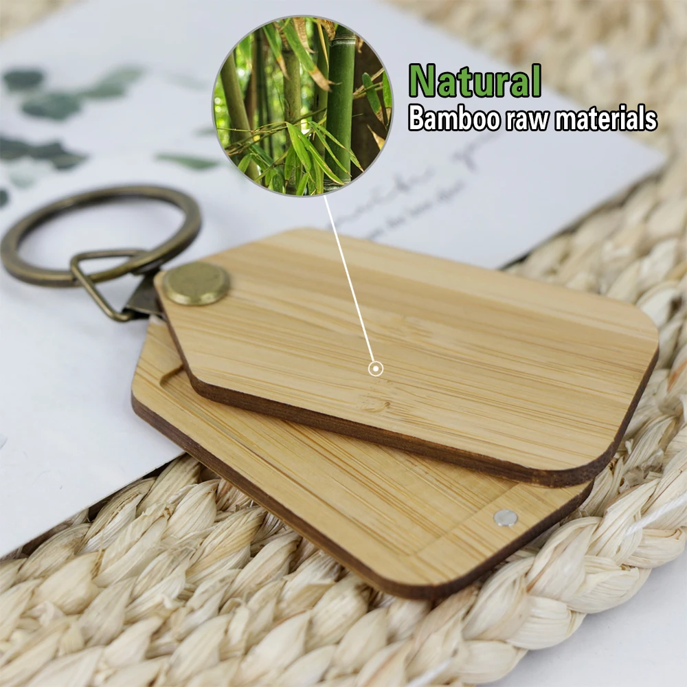 Wholesale Wooden Photo Keychain Cherry Walnut Wood Pictures Keychains Word Letter Name For Lovers