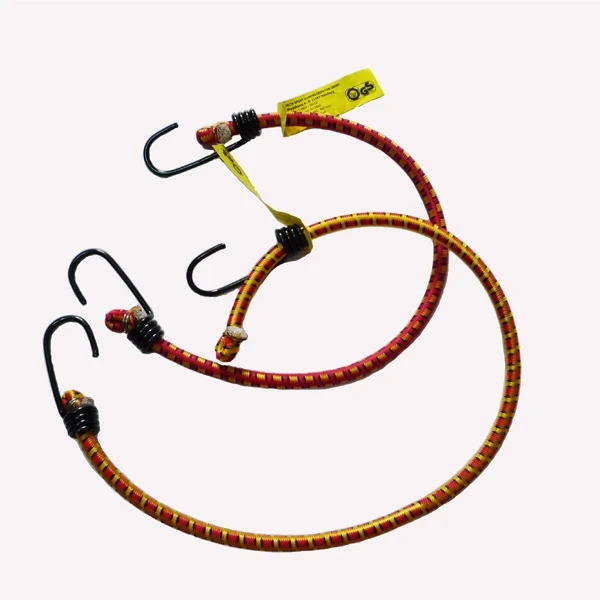 10MM YELLOW BUNGEE CORD STRAP X 80CM WITH REVERSE HOOK