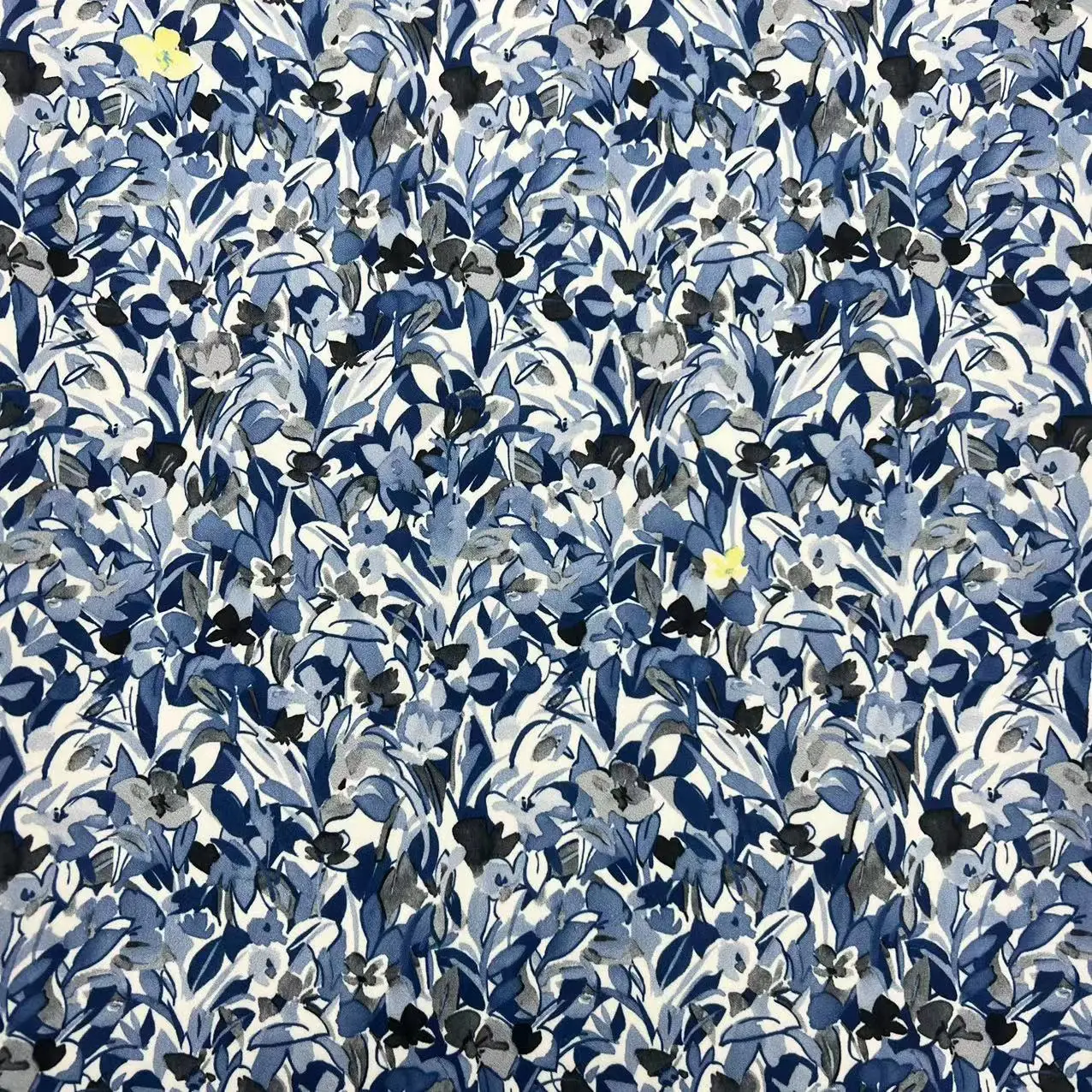 latest oil painting style florals Designs fabric twill woven 100%Terylene polyester faux acetate satin printed Fabrics For cloth