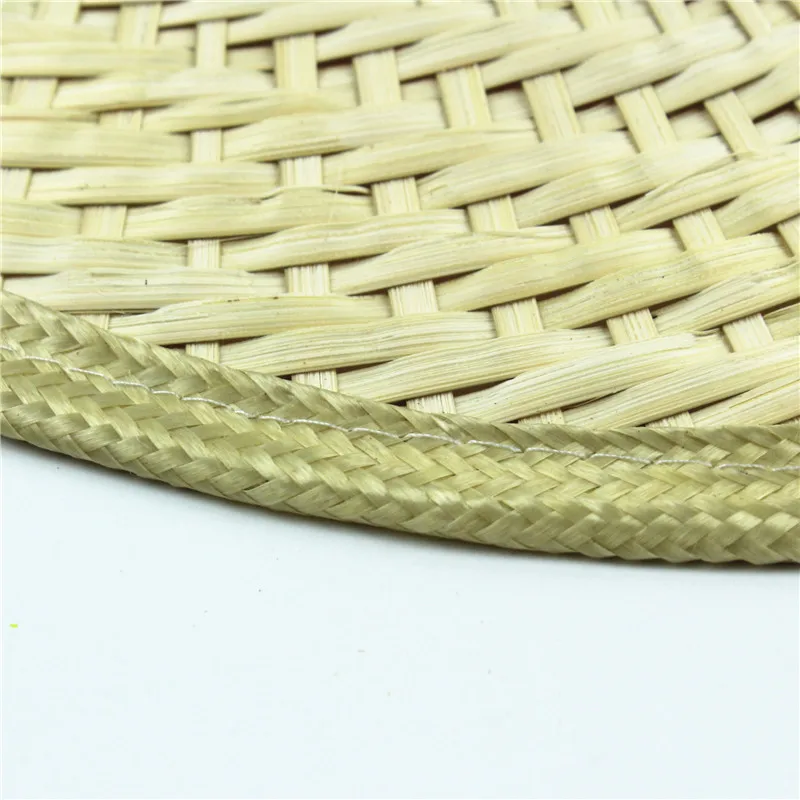 Direct supply custom acceptable large brim Eco-friendly bamboo straw hat
