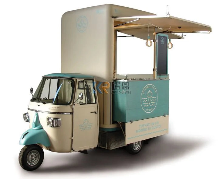 Unique Street Kitchen Food Truck for Sale Mobile Ice Cream Cart support Customization Electric Tricycle APE Food Cart