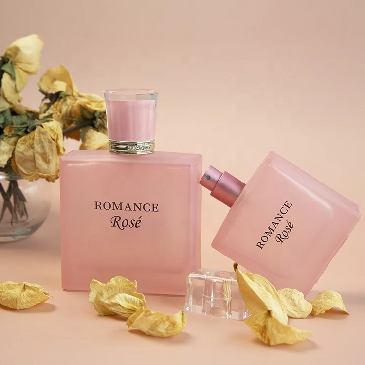 Wholesale Luxury Parfum Botol Cosmetic Packaging Pink 30ml 50ml 100ml Refillable Empty Glass Perfume Bottles With Pump Cap