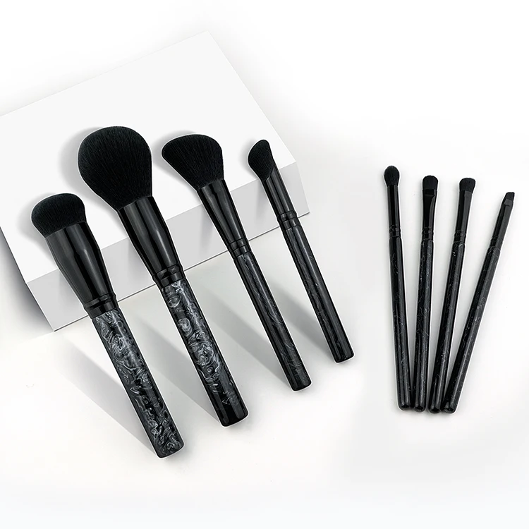 Natural crystal Quartz handle Vegetarian Hair Makeup Powder Blush Makeup tool Jade Makeup Brush set