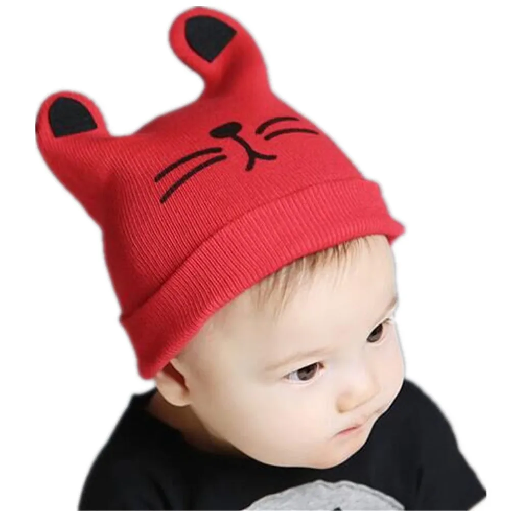 
Kids Girls Boys Child Winter Warm Hat Cute Cat Plush Cap Baby Warm Hat Earmuffs Head Hat 