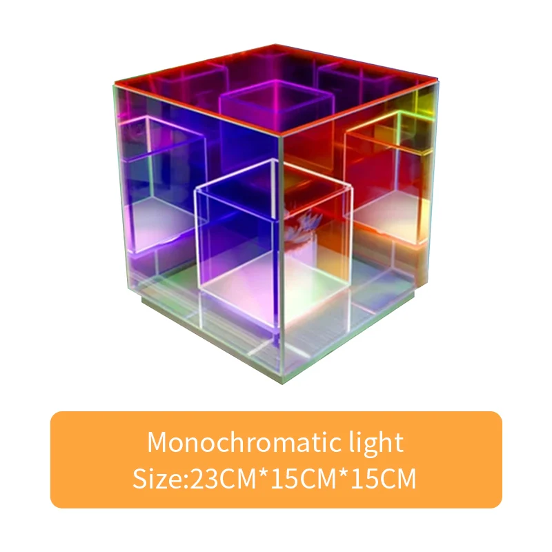 led light multi color box atmosphere decorative  lighting bedroom for home decor magic cube table lamp