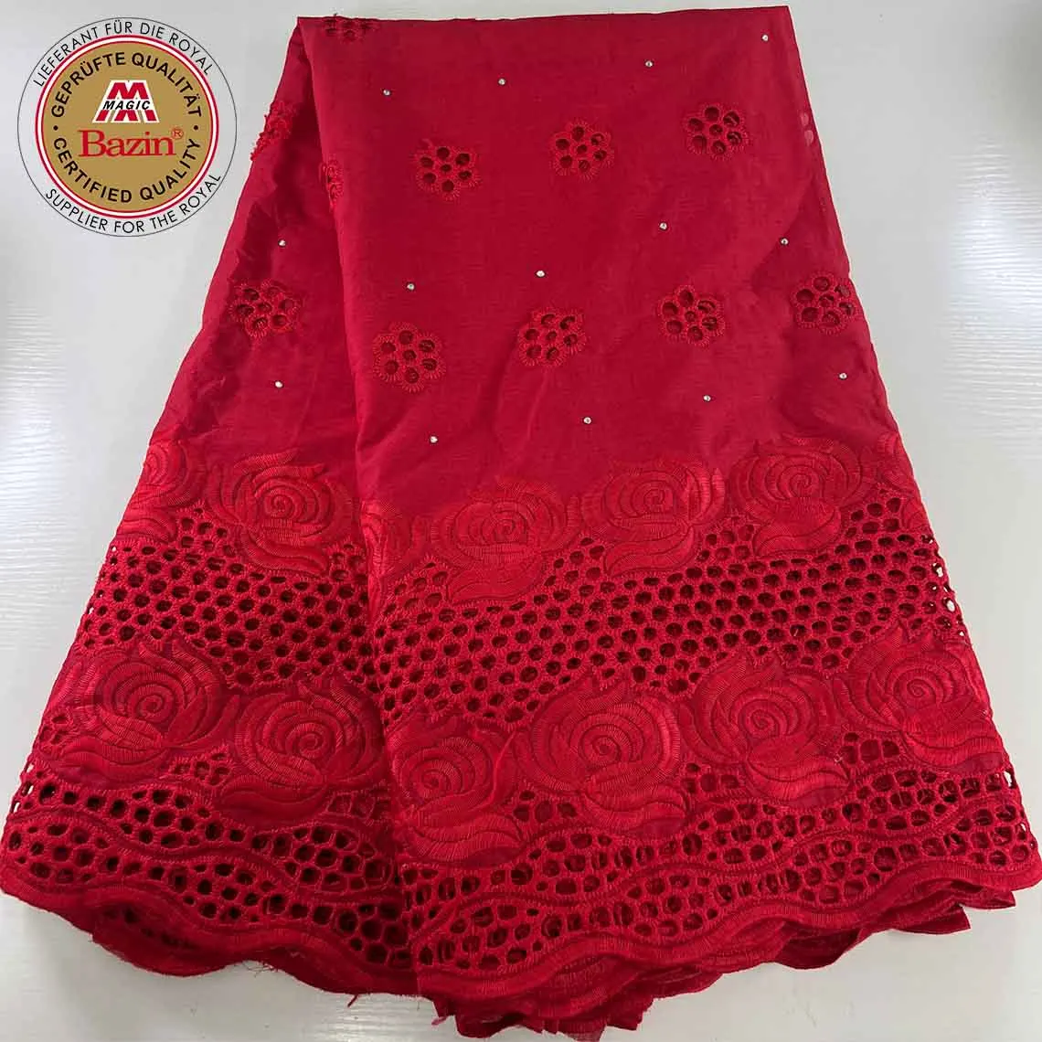 Latest Style Pure Cotton Swiss Voile Lace Fabric For Gambia Women Traditional Wedding Party Dresses 100% Cotton Stones Dry Lace