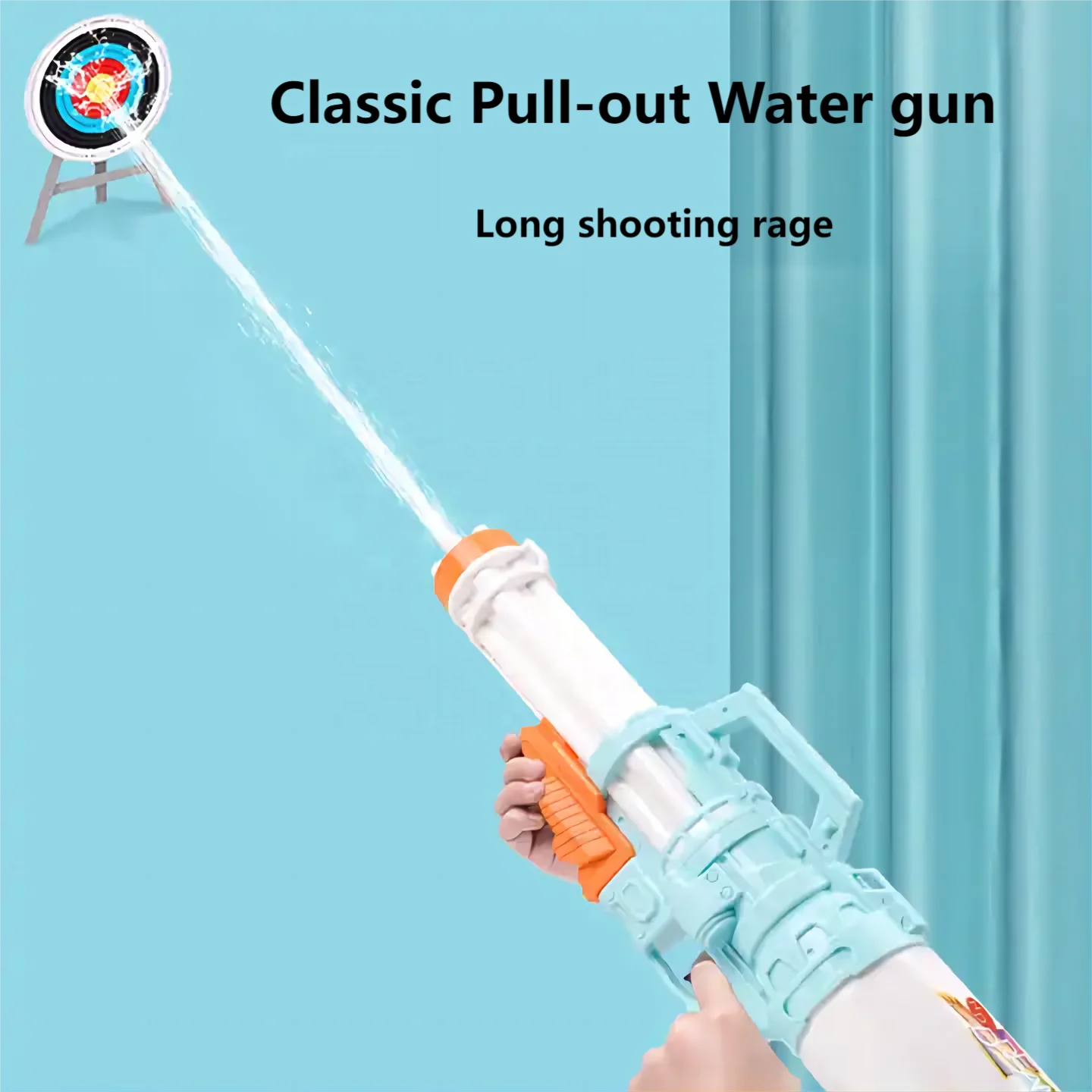 Summer Beach Toys Gatling Water Gun Water Fight Pull-out Classic Water Gun For Boy Girl Shooting Game
