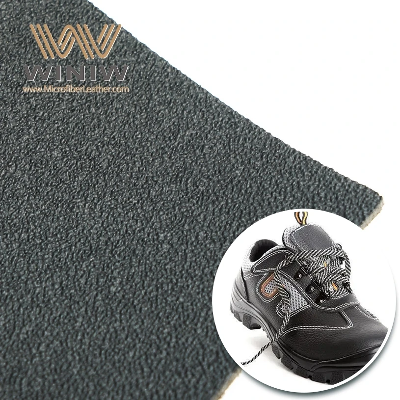 1.8mm Cold-Resistant PU Coated Silicon Leather Safety Shoes Embossed Pattern Water Blackout Resistant Wicking Feature Decorative