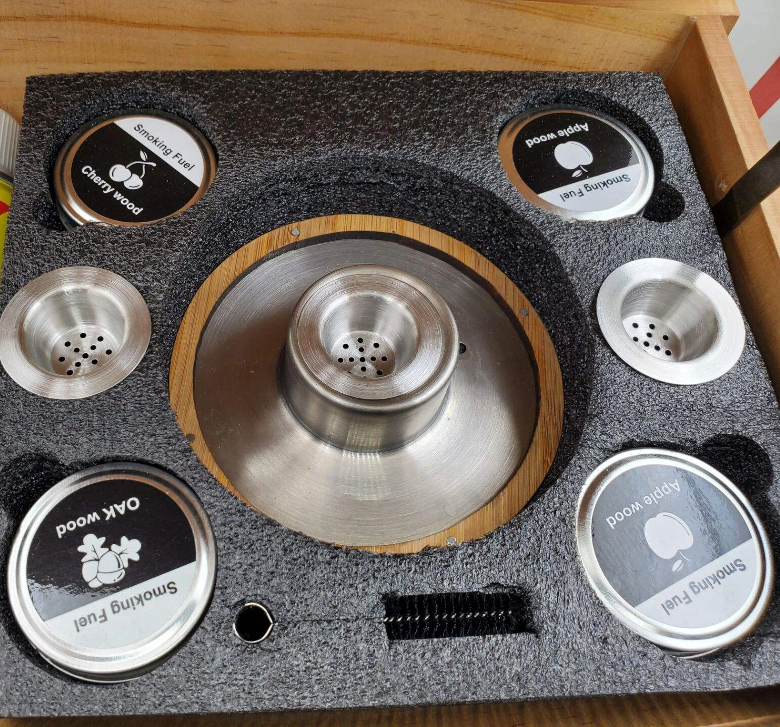 Whiskey Barrel Set Christmas Gifts Old Fashioned Cocktail Smokers Whisky or Drink Infusers with Different Wood Chips