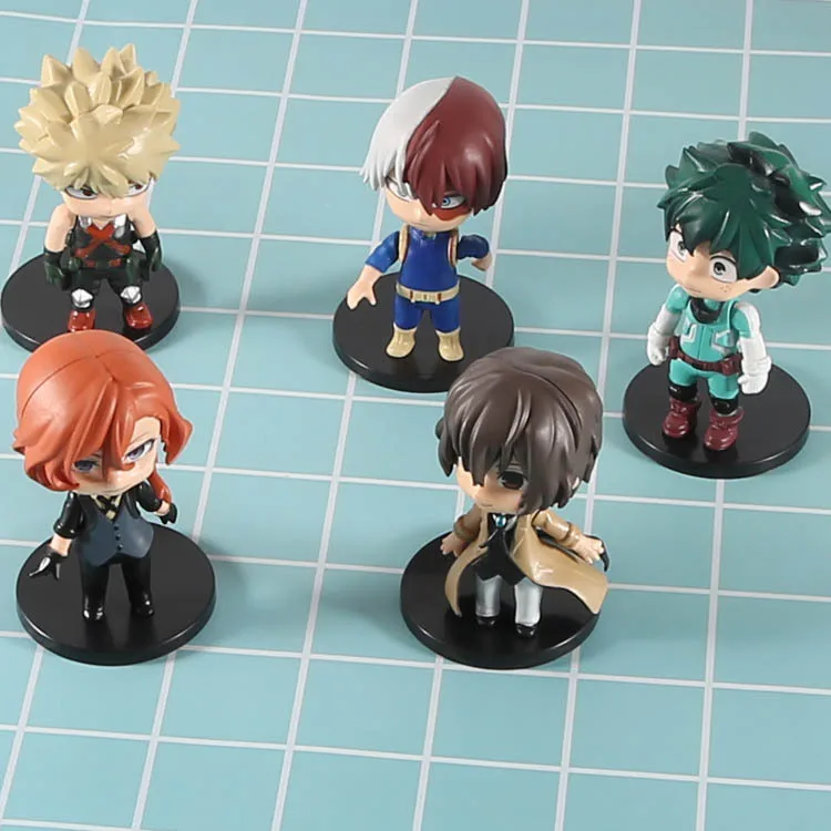
Custom Cute Q-version My Hero Academia Anime Cartoon Mini PVC Action Figure Model Toys Garage Kits 