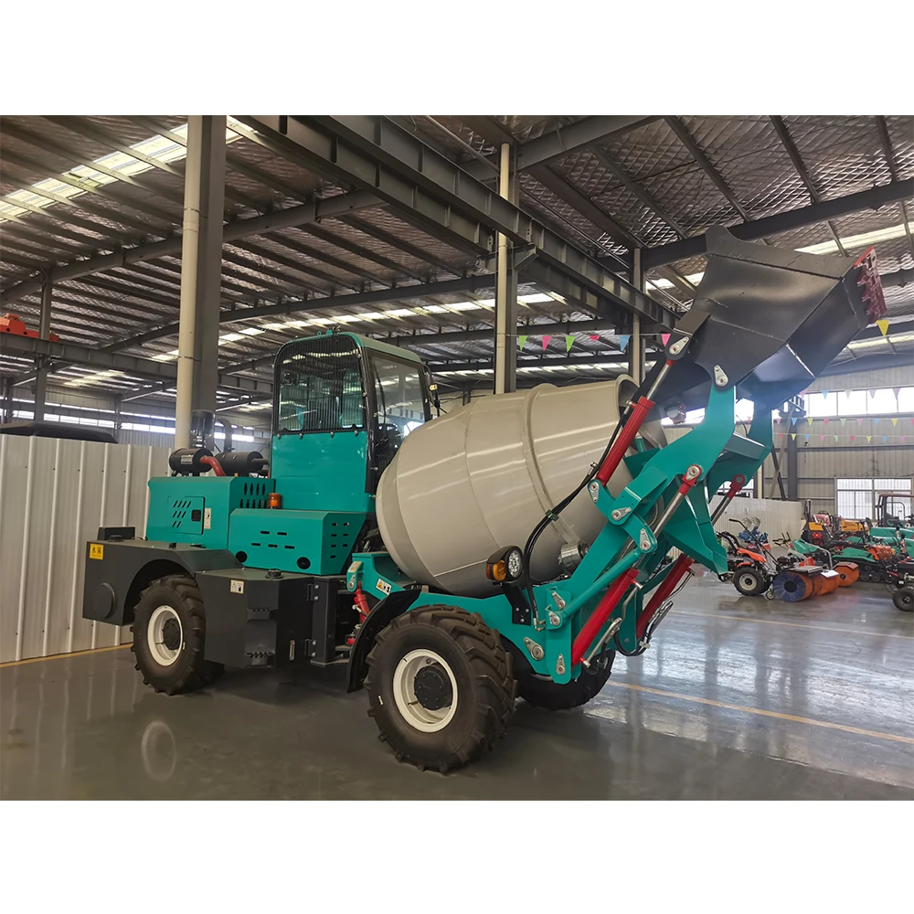 Mobile Small Self Loading Concrete Mixer 1.5m3 Capacity Mixer Truck