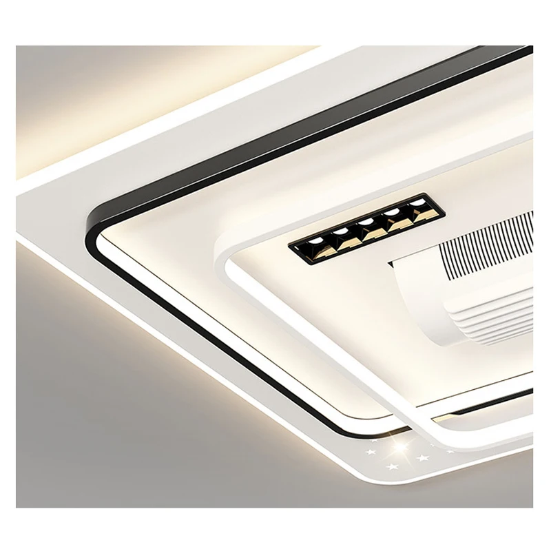 Bladeless Bedroom Roller Type Ceiling Fan Light Home Ceiling Fans with LED Lights Remote Control Living Room Ceiling Fan Lamp