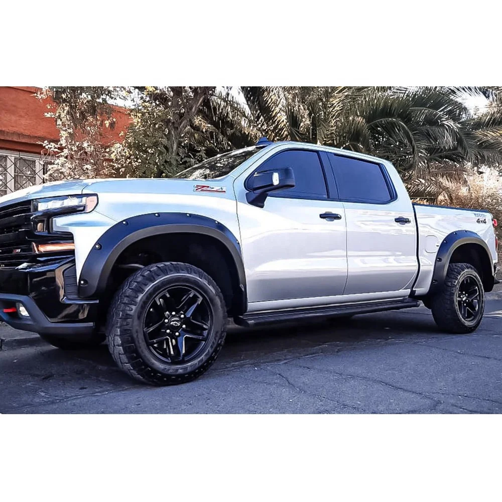 For Chevy Silverado 1500 2019-2022 Accessories Pocket Style Fender Flare with Perfect Fit