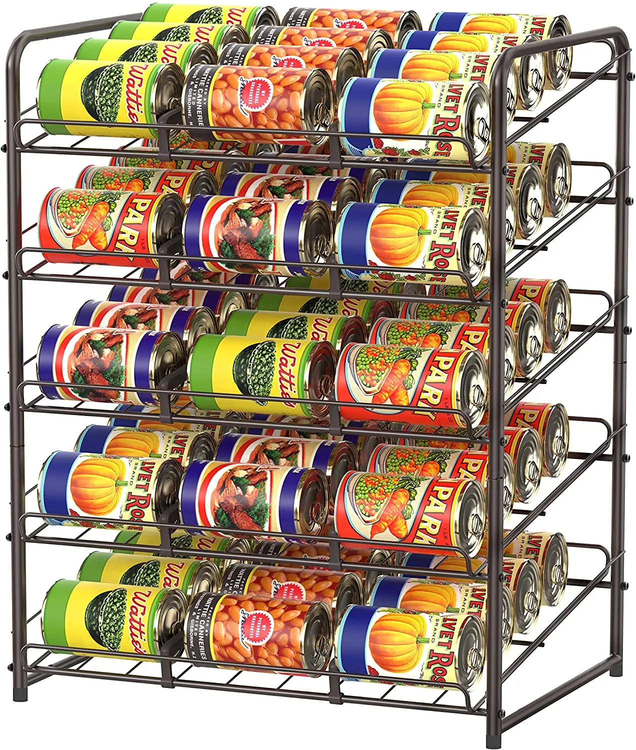 Counter-top Metal Brown Commercial Beverage Display Rack for Supermarket, Household Can Storage Rack