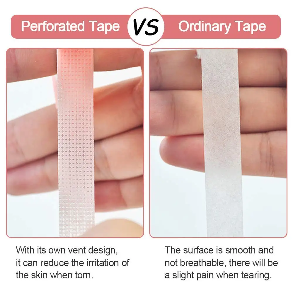 Private label Pink Green  Individual Bag Lash Tape Microporius Fabric Medical Eyelash Extension Tape