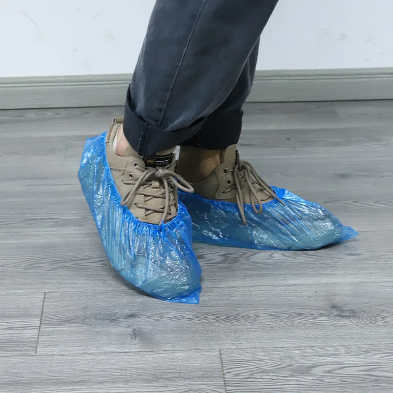 Disposable Anti-Dust Overshoes Foot Covers  PE Protective Plastic Shoe Covers