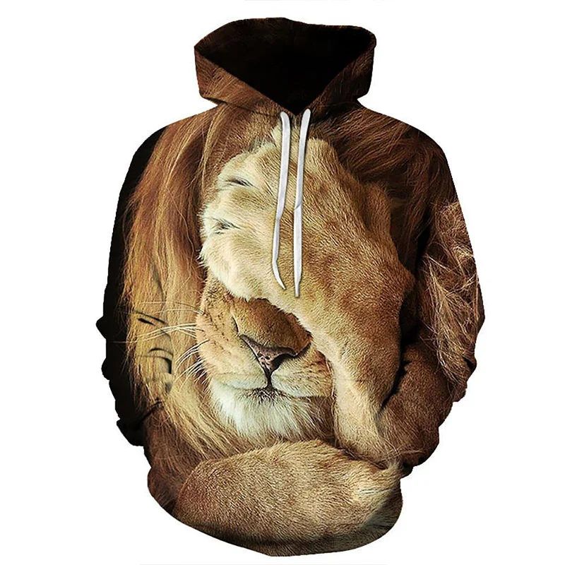 Dropshipping Fashion Various Size High Quality Men Hoodies Cartoon Casual Pullover Digital Printing Cat Hoodie 3D Pullover