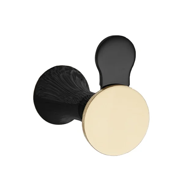 
Black gold wall-mounted bathroom accessories brass towel hook 