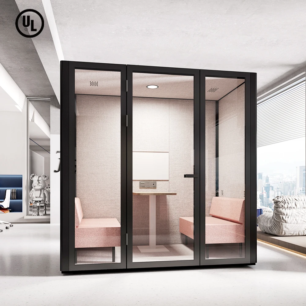 Flexspace 2024 New Eco-friendly Meeting Booth Silent Phone Booth Soundproof Office Pod Acoustic Private Coworking Space