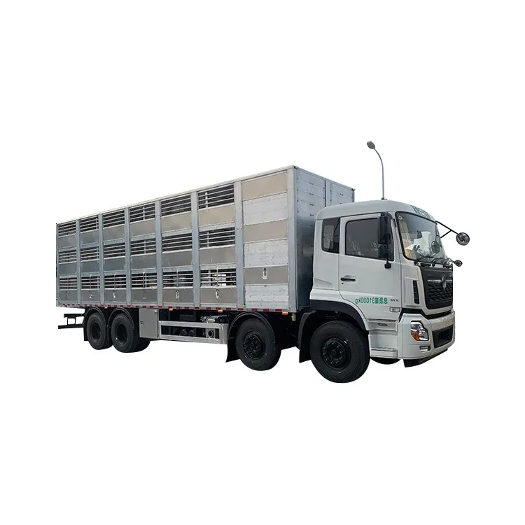 Dongfeng алюминий 315 лошадиных сил 3 этажа 9 6 м 8x4 грузовик для перевозки скота домашней птицы