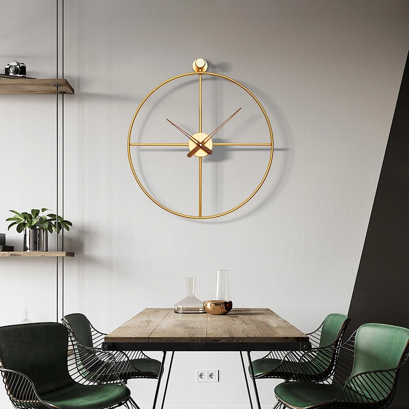 50 large dropshipping products 2024 simple modern luxury wall hanging clock decorative metal wall watch clock home house decor