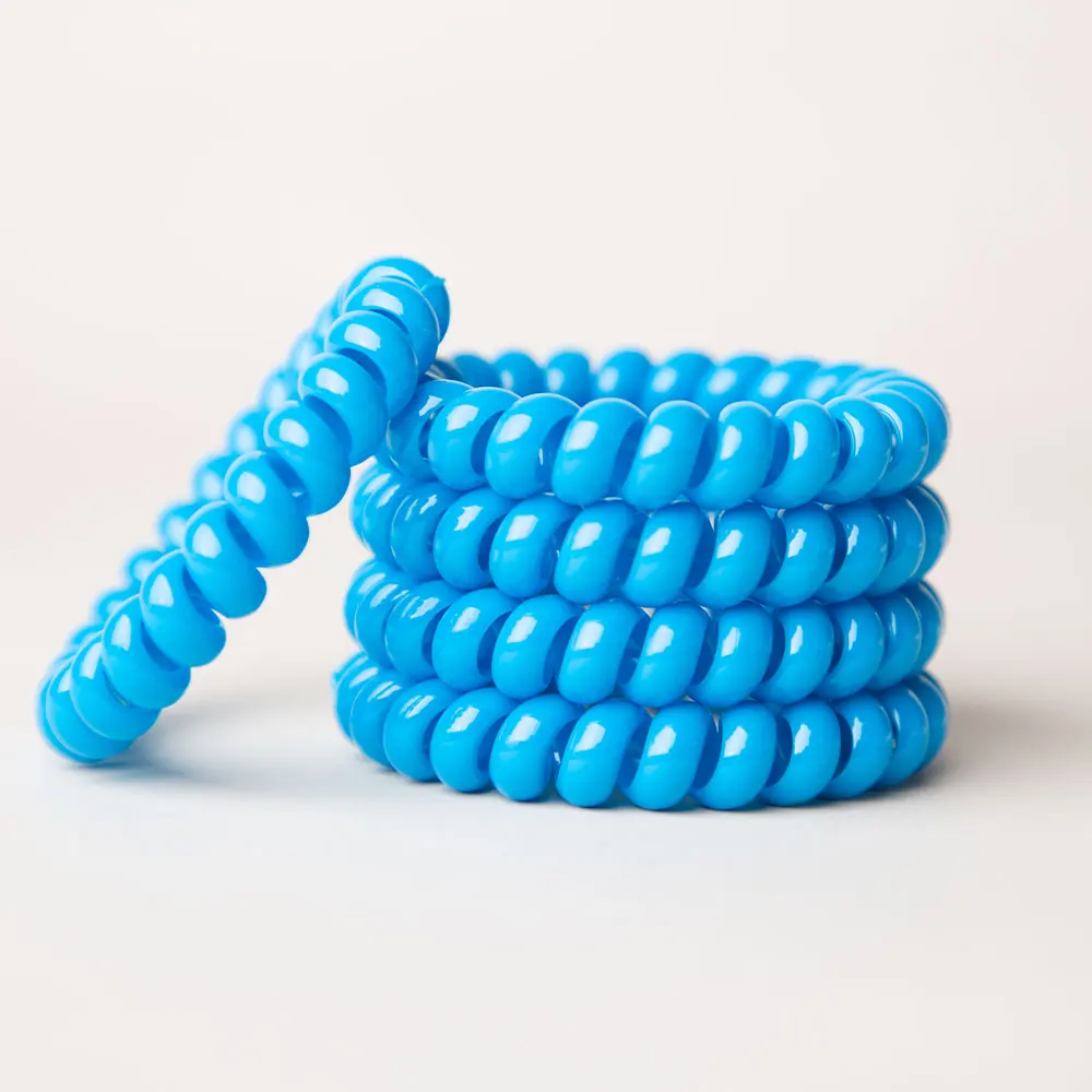 European And American Hot Selling Matte Color Girls Plastic Telephone Wire Hair Tie hairband For Ladies