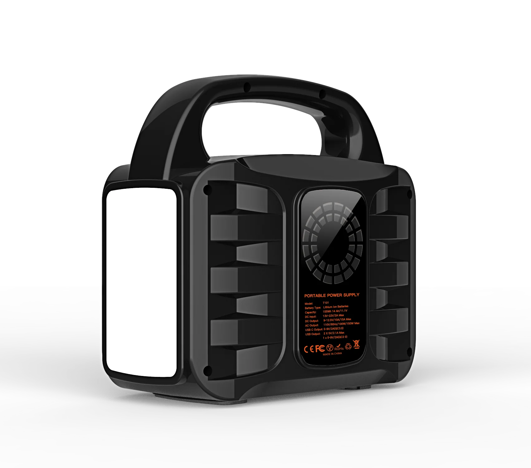 Home Use Ac Inverter Portable Generator Solar Power 220 Volt Lithium Ion Household Appliances H100 Provide Power 150 FCC 5V 3.1A