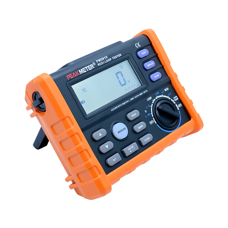Digital Loop RCD Tester Trip-out Current/Time Contact Voltage Loop Resistance Frequency Measurement MS5910