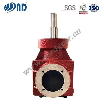 ND B0881 1000 RPM 2 to 1 Ratio Cast Iron Box Speed Reducer 90 Degree Right Angle Gearbox
