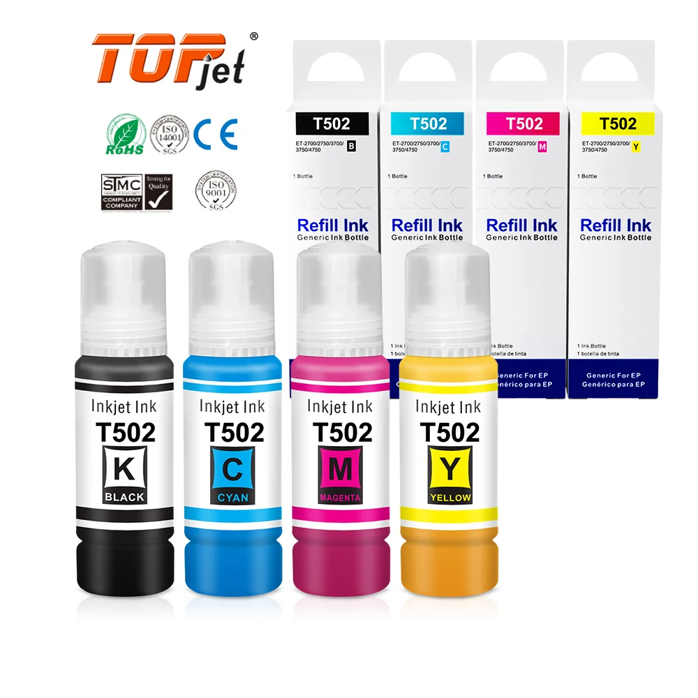 Topjet T502 refill sublimation ink custom suit for EP 15000 ET2760 ET4760 ET3710 ET4750 ST4000 ET3750 ST2000 transfer printing